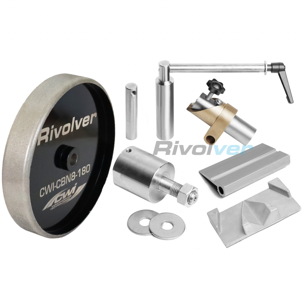 Rivolver CBN Wheel Sharpening Kit w. 220 Grit CBN Wheel, 1" x 8 TPI