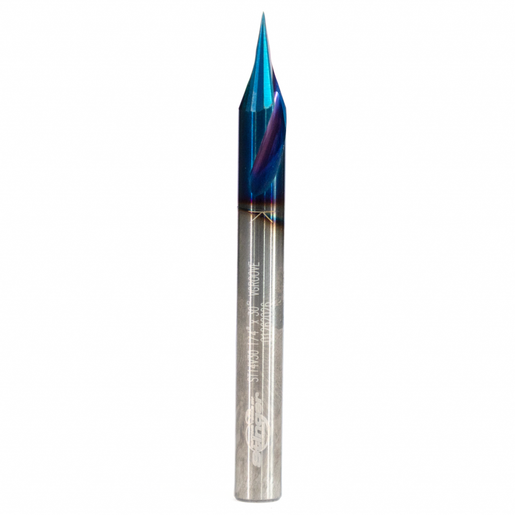 Stinger Coated 30 Deg. Upcut V-Groove Bit 2.5” OAL